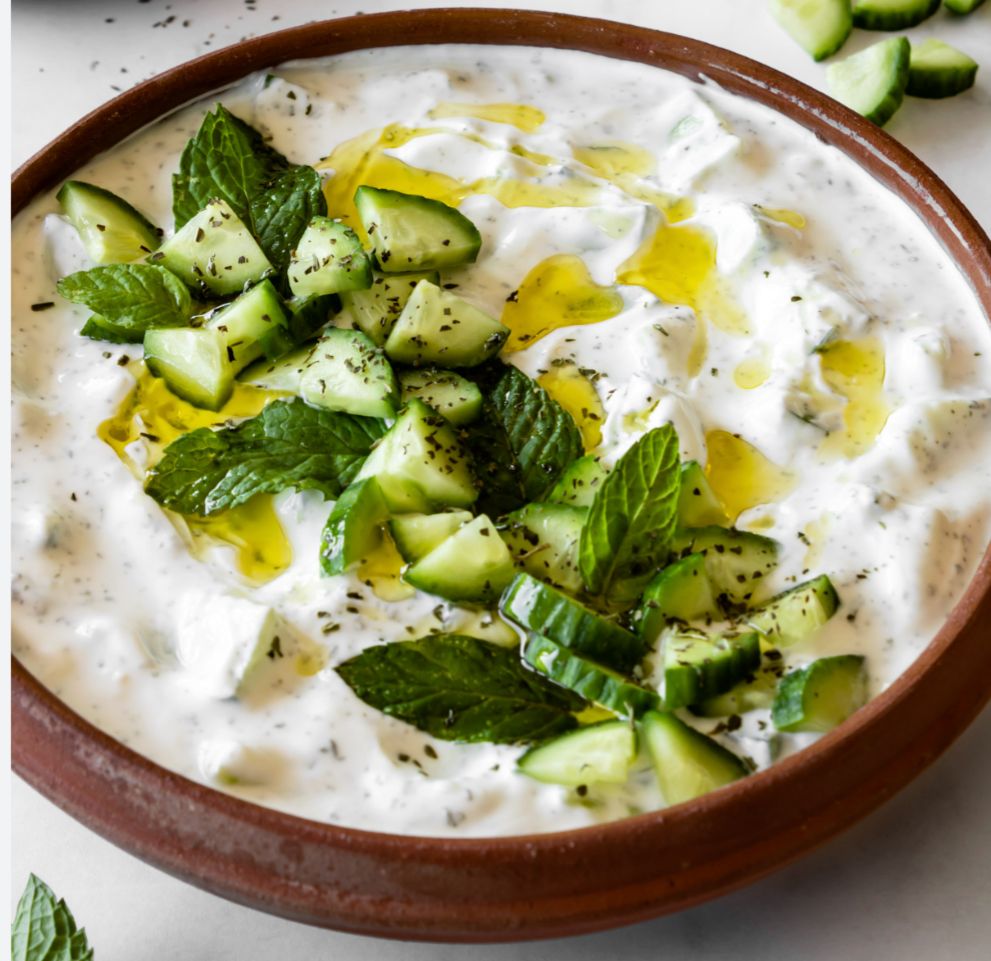 Cucumber mint yogurt salad