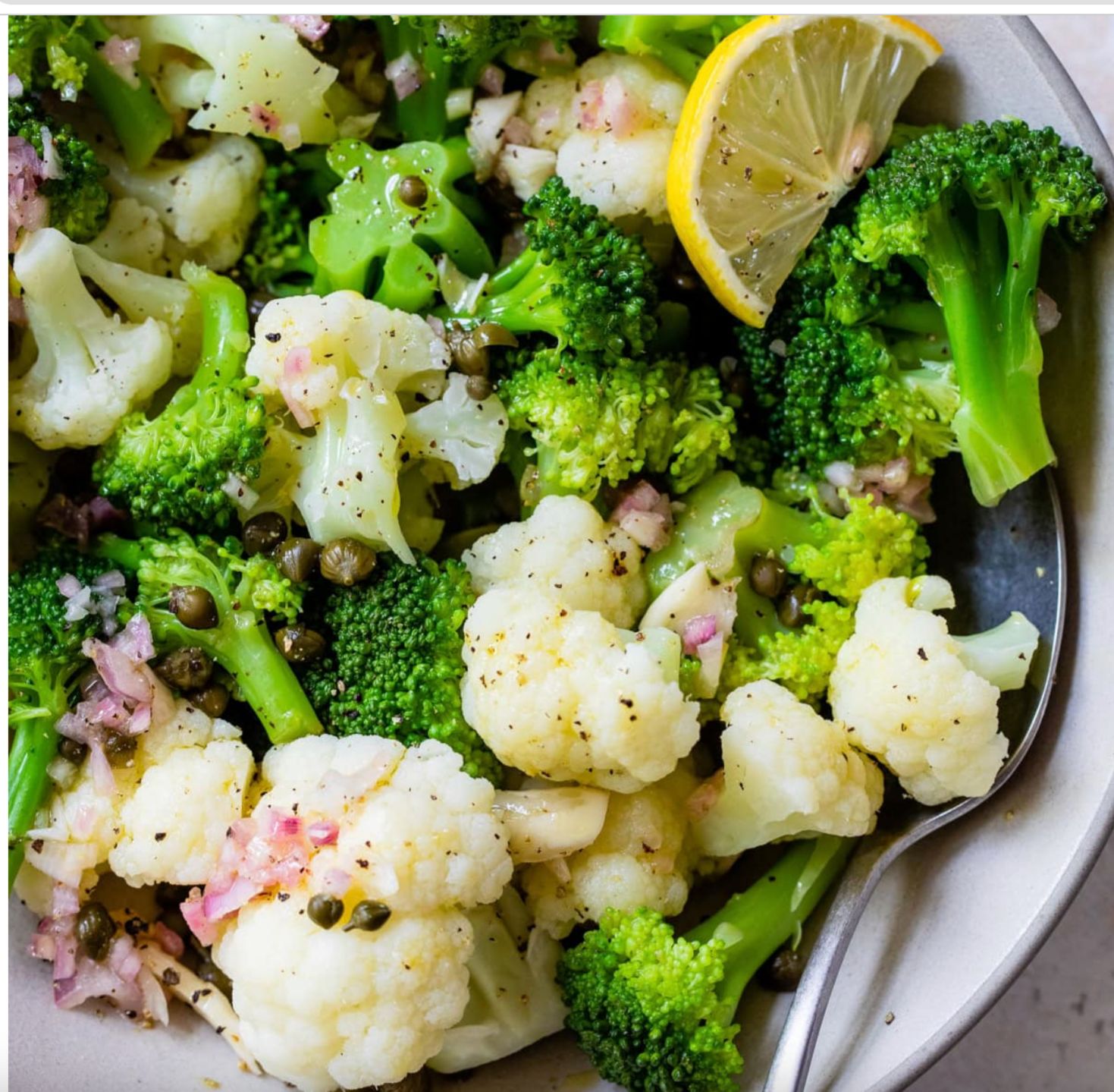 Crunchy cranberry broccoli cauliflower salad