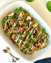 Paneer Protein Salad with creamy Shawarma Sauce